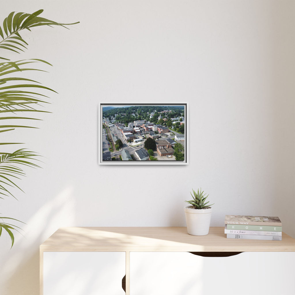 Downtown New Milford, Connecticut - Matte Canvas Framed Wall Art