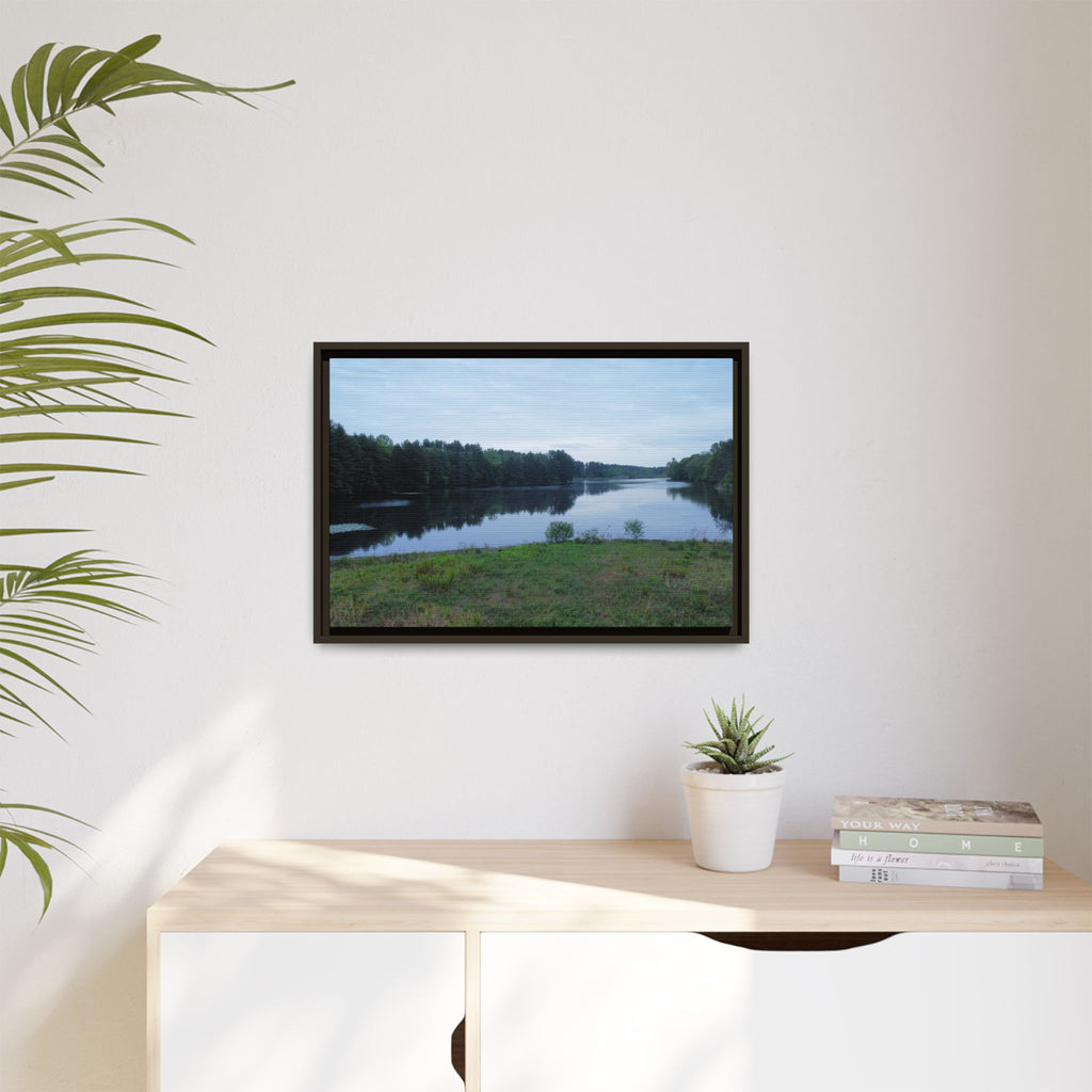 Aspetuck Reservoir - Matte Canvas Framed Print