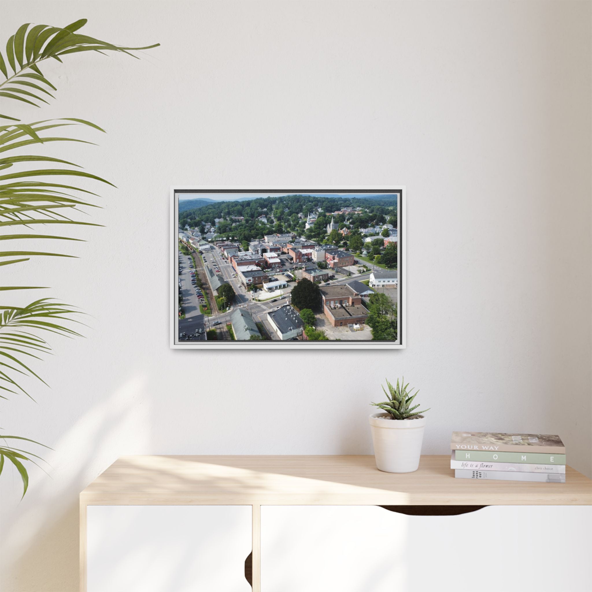 Downtown New Milford, Connecticut - Matte Canvas Framed Wall Art