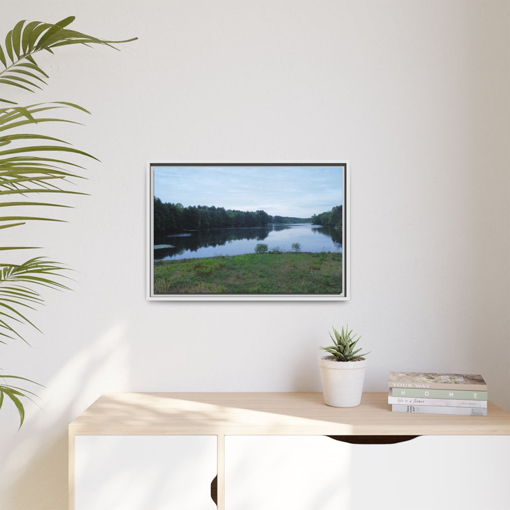 Aspetuck Reservoir - Matte Canvas Framed Print