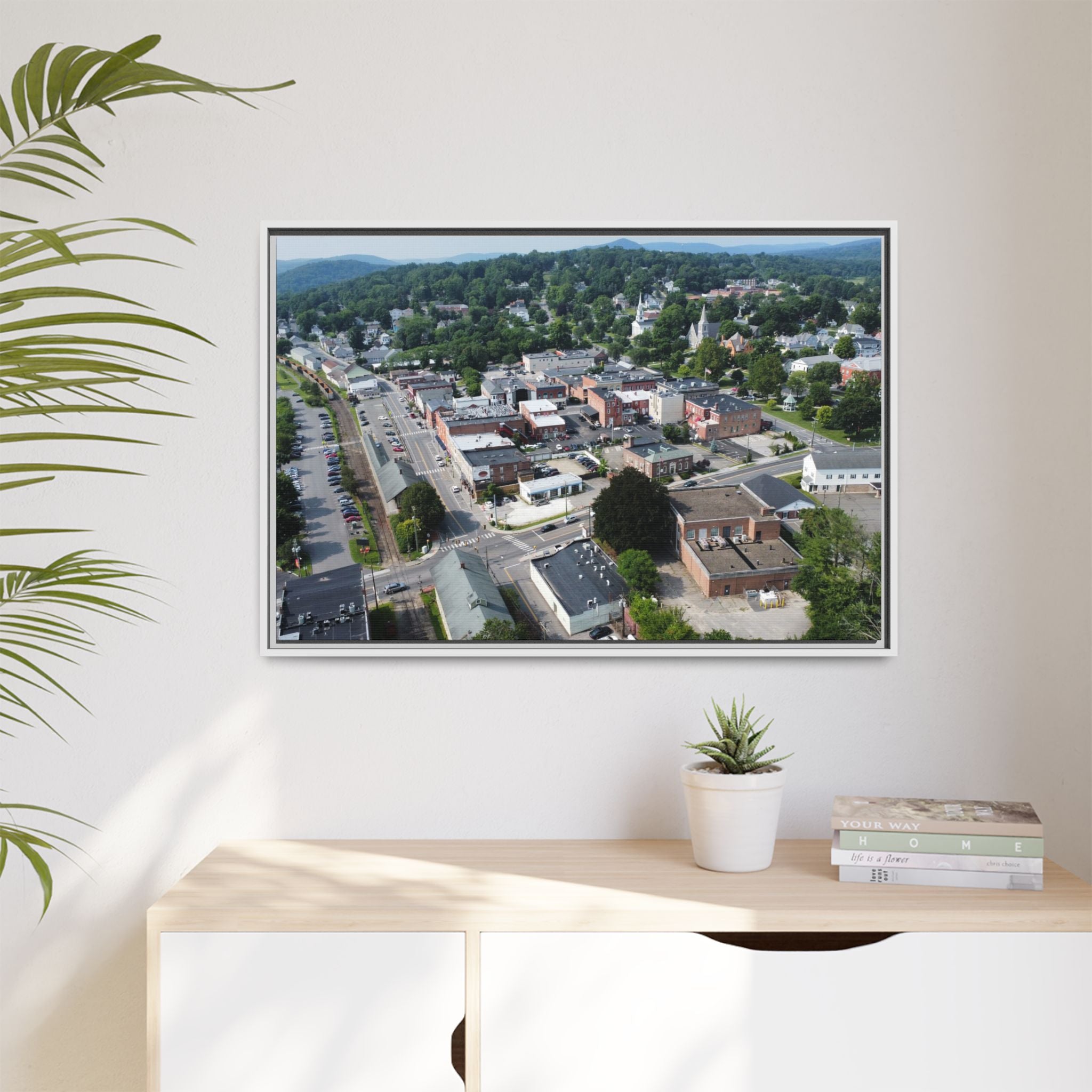 Downtown New Milford, Connecticut - Matte Canvas Framed Wall Art