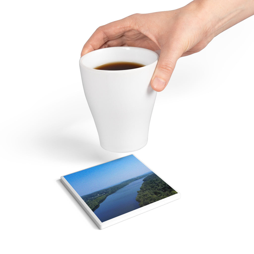 Scenic Reservoir - Ceramic Cork Coaster