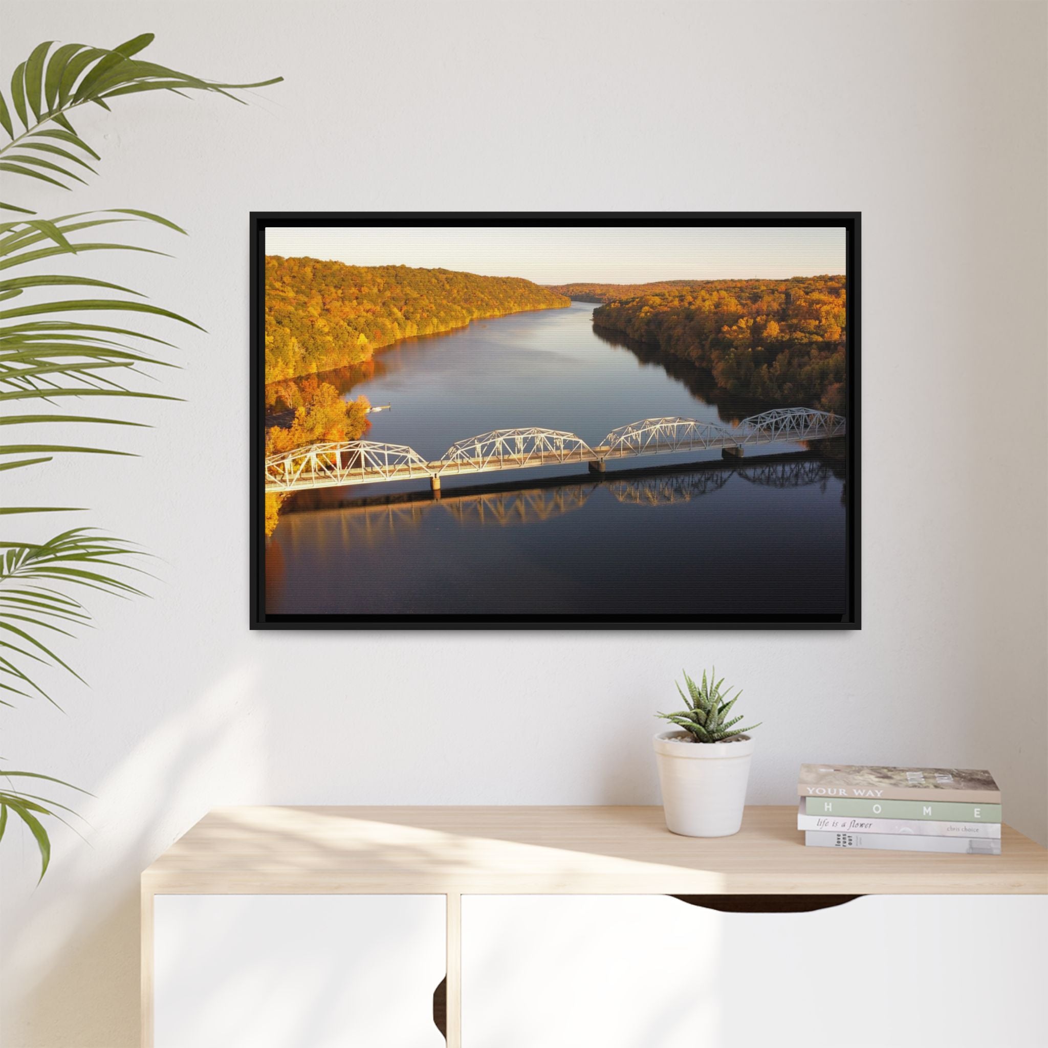 Lake Lillinonah Framed Canvas