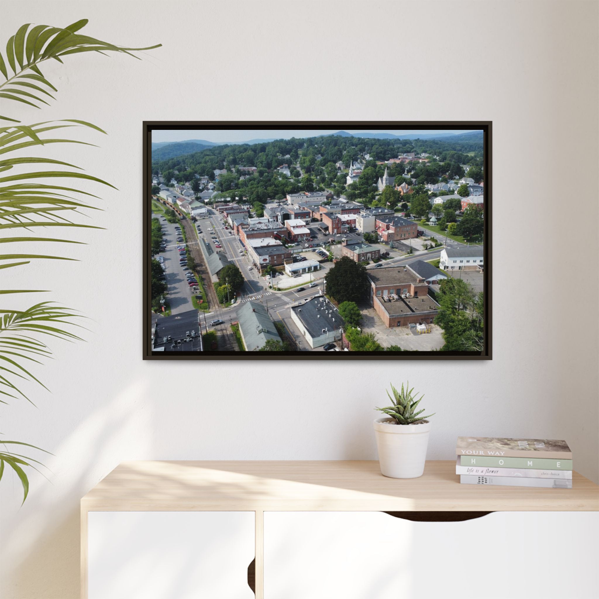 Downtown New Milford, Connecticut - Matte Canvas Framed Wall Art