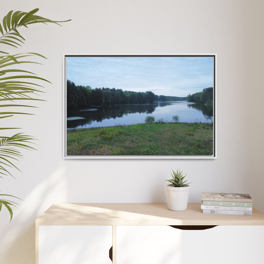 Aspetuck Reservoir - Matte Canvas Framed Print