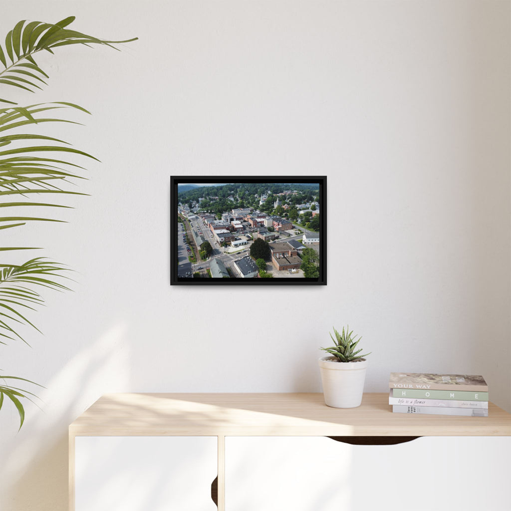 Downtown New Milford, Connecticut - Matte Canvas Framed Wall Art