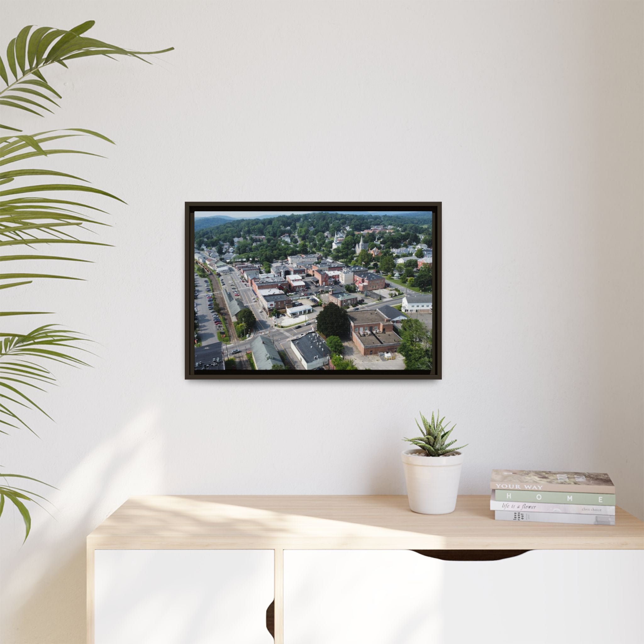 Downtown New Milford, Connecticut - Matte Canvas Framed Wall Art